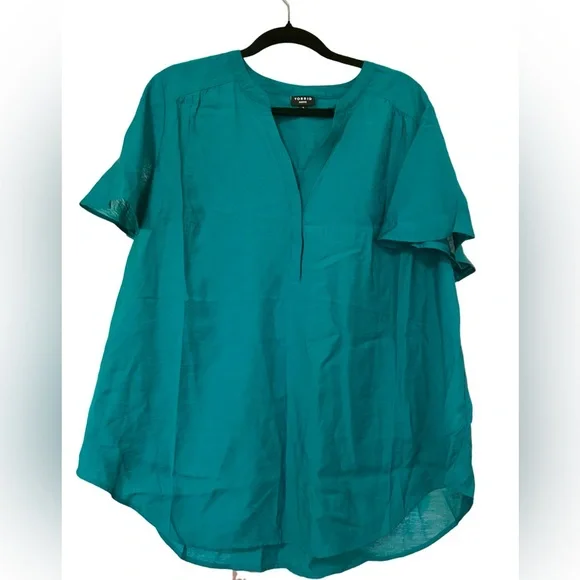 New Torrid Harper Shortsleeved Top in Stunning Teal/Emerald - Size 2X (18-20) - Picture 5 of 10